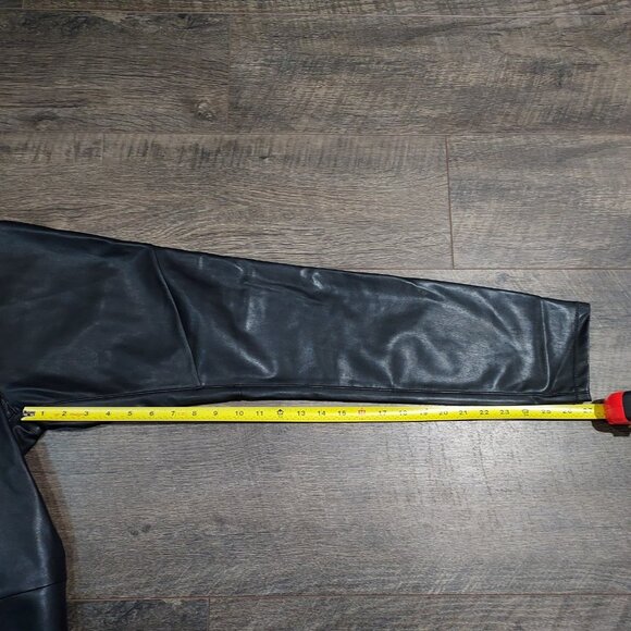 Free People Pull On Flux Leather Black Pants Size 29 Biker Skinny - Picture 7 of 13